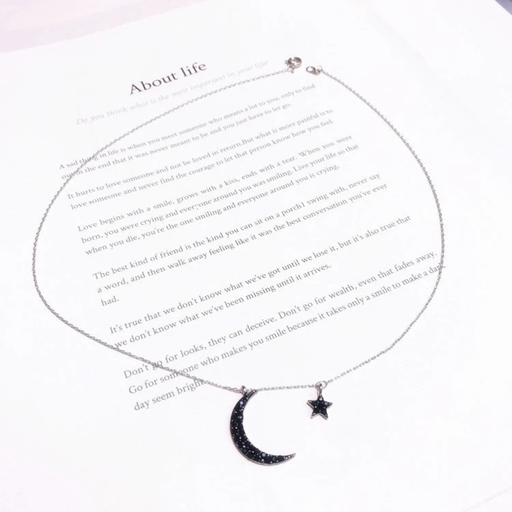 🆕 LEDA Star Moon Necklace - Picture 5 of 7